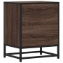 Mesita de noche madera ingeniería roble marrón 40x31x50cm metal by , Nightstands - Ref: Foro24-848707, Price: 37,15 €, Discou...