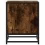 Mesita noche madera ingeniería roble ahumado 40x31x50cm metal by , Nightstands - Ref: Foro24-848713, Price: 36,92 €, Discount: %
