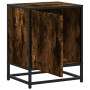 Mesita noche madera ingeniería roble ahumado 40x31x50cm metal by , Nightstands - Ref: Foro24-848713, Price: 36,92 €, Discount: %