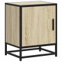 Mesita de noche madera ingeniería roble sonoma 40x31x50cm metal by , Nightstands - Ref: Foro24-848711, Price: 36,92 €, Discou...
