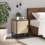 Mesita de noche madera ingeniería roble sonoma 40x31x50cm metal by , Nightstands - Ref: Foro24-848711, Price: 36,92 €, Discou...