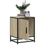 Mesita de noche madera ingeniería roble sonoma 40x31x50cm metal by , Nightstands - Ref: Foro24-848711, Price: 36,92 €, Discou...