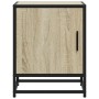 Mesita de noche madera ingeniería roble sonoma 40x31x50cm metal de , Mesitas de noche - Ref: Foro24-848711, Precio: 36,92 €