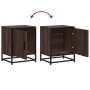 Mesitas noche 2 uds madera ingeniería marrón roble 40x31x50 cm by , Nightstands - Ref: Foro24-848718, Price: 66,51 €, Discoun...