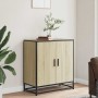 Aparador madera ingeniería y metal roble Sonoma 68x35x76 cm von , Sideboards - Ref: Foro24-848965, Preis: 77,16 €, Rabatt: %