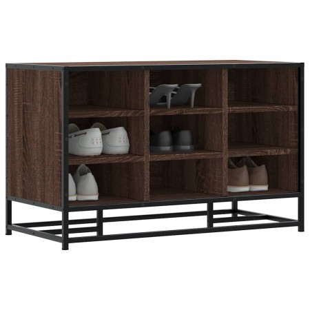 Banco zapatero madera de ingeniería marrón roble 84x40x53,5 cm von , Bänke für Hallen und Lager - Ref: Foro24-849233, Preis: ...