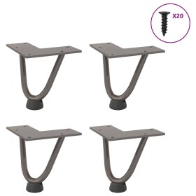 Patas mesa tipo horquilla 4uds acero macizo acero natural 10cm von , Tischbeine - Ref: Foro24-4012411, Preis: 27,10 €, Rabatt: %
