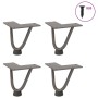 Patas mesa tipo horquilla 4uds acero macizo acero natural 10cm von , Tischbeine - Ref: Foro24-4012411, Preis: 27,10 €, Rabatt: %