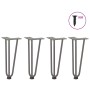 Patas mesa tipo horquilla 4 uds acero macizo acero natural 30cm by , Table legs - Ref: Foro24-4012439, Price: 49,89 €, Discou...