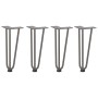 Patas mesa tipo horquilla 4 uds acero macizo acero natural 30cm by , Table legs - Ref: Foro24-4012439, Price: 49,89 €, Discou...