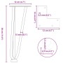 Patas mesa tipo horquilla 4 uds acero macizo acero natural 30cm by , Table legs - Ref: Foro24-4012439, Price: 49,89 €, Discou...