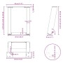 Patas de mesa de centro forma U 2uds acero negro 30x(30-31) cm by , Table legs - Ref: Foro24-4012736, Price: 55,82 €, Discoun...