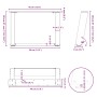 Patas de mesa centro forma U 2uds acero natural 40x(30-31) cm by , Table legs - Ref: Foro24-4012743, Price: 57,21 €, Discount: %
