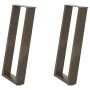 Patas mesa consola forma U 2 uds acero natural 38x(72-73) cm de , Patas para mesas - Ref: Foro24-4012783, Precio: 70,36 €, De...