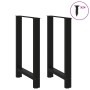 Patas de mesa de centro acero negro 2 uds 60x(90-91) cm de , Patas para mesas - Ref: Foro24-4013332, Precio: 106,50 €, Descue...