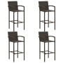 Gartenbar-Möbelset, 5-teilig, aus braunem PE-Rattan mit Armlehnen. von vidaXL, Gartensets - Ref: Foro24-3064807, Preis: 344,3...