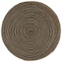 Alfombra de yute tejida a mano diseño espiral negro 120 cm by , Rugs - Ref: Foro24-133720, Price: 51,90 €, Discount: %