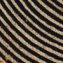 Alfombra de yute tejida a mano diseño espiral negro 120 cm by , Rugs - Ref: Foro24-133720, Price: 51,90 €, Discount: %