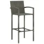 Garden table and high stools 5 pieces gray synthetic rattan by vidaXL, Garden sets - Ref: Foro24-3064844, Price: 343,85 €, Di...