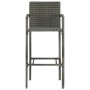 Gartentisch und Hochhocker 5 Stück graues synthetisches Rattan von vidaXL, Gartensets - Ref: Foro24-3064844, Preis: 364,50 €,...