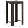 Muebles de bar de jardín 5 pzas ratán PE reposabrazos marrón by vidaXL, Garden sets - Ref: Foro24-3064807, Price: 344,39 €, D...
