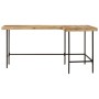 Escritorio madera maciza mango y hierro 165x110x77 cm by , Desks - Ref: Foro24-353333, Price: 314,29 €, Discount: %