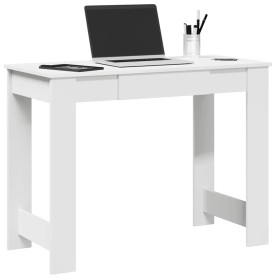 Escritorio de madera contrachapada blanco 100x45x75 cm de , Escritorios - Ref: Foro24-860427, Precio: 62,92 €, Descuento: %