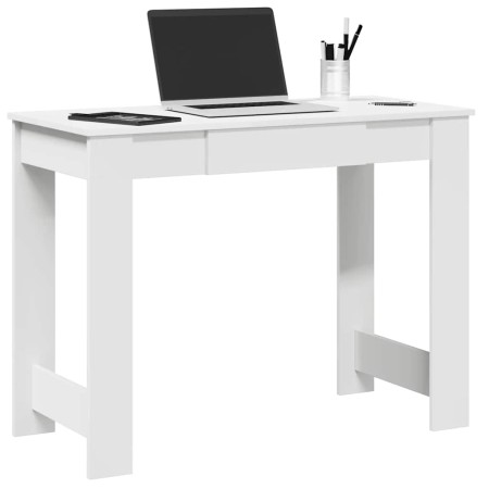 Escritorio de madera contrachapada blanco 100x45x75 cm de , Escritorios - Ref: Foro24-860427, Precio: 63,22 €, Descuento: %