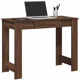 Escritorio de madera de ingeniería roble marrón 100x45x75 cm by , Desks - Ref: Foro24-860433, Price: 62,92 €, Discount: %