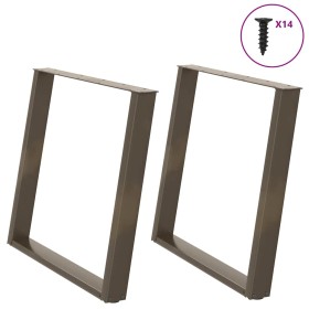 Patas mesa comedor forma U 2uds acero natural 100x(72-73) cm von , Tischbeine - Ref: Foro24-4012807, Preis: 110,11 €, Rabatt: %