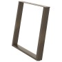 Patas mesa comedor forma U 2uds acero natural 100x(72-73) cm de , Patas para mesas - Ref: Foro24-4012807, Precio: 110,01 €, D...