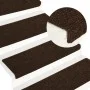 Stair tread mat 15 units brown punched fabric 65x21x4cm by vidaXL, Stair mats - Ref: Foro24-326188, Price: 47,14 €, Discount: %