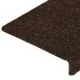 Stair tread mat 15 units brown punched fabric 65x21x4cm by vidaXL, Stair mats - Ref: Foro24-326188, Price: 47,14 €, Discount: %