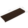 Alfombrilla de escaleras 15 uds tela punzonada marrón 65x21x4cm de vidaXL, Alfombrillas para escalones - Ref: Foro24-326188, ...