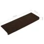 Stair tread mat 15 units brown punched fabric 65x21x4cm by vidaXL, Stair mats - Ref: Foro24-326188, Price: 47,14 €, Discount: %