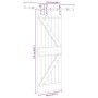Puerta corredera con herrajes madera maciza de pino 70x210 cm von , Türen - Ref: Foro24-3332604, Preis: 176,70 €, Rabatt: %