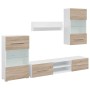 Muebles de TV 5 piezas con iluminación LED roble sonoma von , TV-Möbel - Ref: Foro24-3324231, Preis: 478,22 €, Rabatt: %