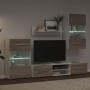 Muebles de TV 5 piezas con iluminación LED roble sonoma von , TV-Möbel - Ref: Foro24-3324231, Preis: 478,22 €, Rabatt: %