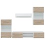 Muebles de TV 5 piezas con iluminación LED roble sonoma von , TV-Möbel - Ref: Foro24-3324231, Preis: 478,22 €, Rabatt: %