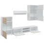 Muebles de TV 5 piezas con iluminación LED roble sonoma von , TV-Möbel - Ref: Foro24-3324231, Preis: 478,22 €, Rabatt: %
