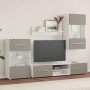 Muebles para TV 5 piezas con iluminación LED gris piedra by , TV Furniture - Ref: Foro24-3324233, Price: 320,40 €, Discount: %
