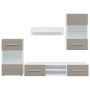 Muebles para TV 5 piezas con iluminación LED gris piedra by , TV Furniture - Ref: Foro24-3324233, Price: 320,40 €, Discount: %