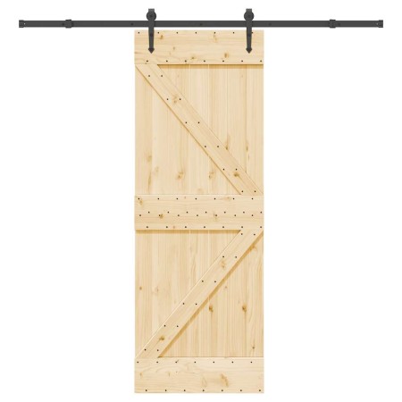 Puerta corredera con herrajes madera maciza de pino 70x210 cm von , Türen - Ref: Foro24-3332646, Preis: 204,39 €, Rabatt: %