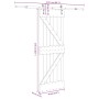 Puerta corredera con herrajes madera maciza de pino 70x210 cm von , Türen - Ref: Foro24-3332646, Preis: 204,39 €, Rabatt: %