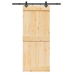 Puerta corredera con herrajes madera maciza de pino 85x210 cm von , Türen - Ref: Foro24-3332678, Preis: 167,73 €, Rabatt: %