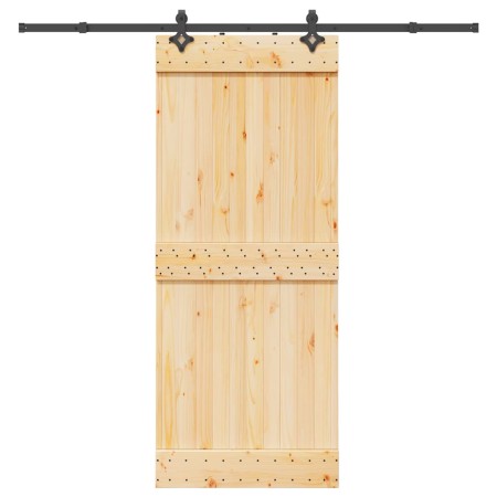 Puerta corredera con herrajes madera maciza de pino 85x210 cm von , Türen - Ref: Foro24-3332684, Preis: 180,80 €, Rabatt: %