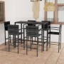 Mesa y taburetes altos jardín 3 piezas ratán sintético gris by vidaXL, Garden sets - Ref: Foro24-3064847, Price: 490,93 €, Di...