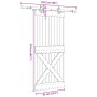 Puerta corredera con herrajes madera maciza de pino 85x210 cm von , Türen - Ref: Foro24-3332774, Preis: 193,03 €, Rabatt: %