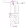 Puerta corredera con herrajes madera maciza de pino 90x210 cm von , Türen - Ref: Foro24-3332781, Preis: 216,59 €, Rabatt: %
