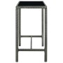 Mesa y taburetes altos jardín 3 piezas ratán sintético gris by vidaXL, Garden sets - Ref: Foro24-3064847, Price: 490,93 €, Di...